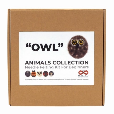 owl needle felting kit