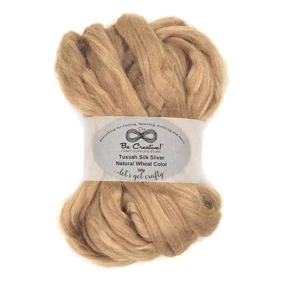 Natural Wheat Color Tussah Silk
