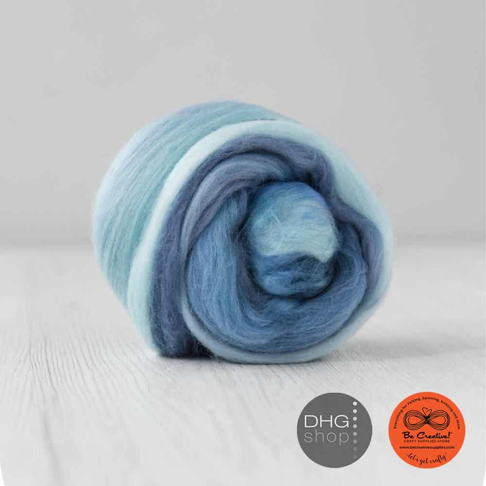 DHG Faded Denim Blue Wool Roving